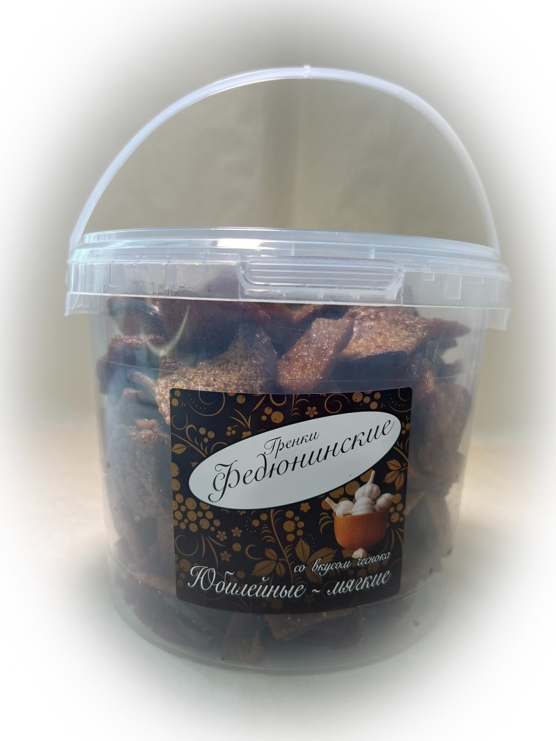 Гренки "ФЕДЮНИНСКИЕ" "Чеснок" (ведро 900 гр.) в Чите
