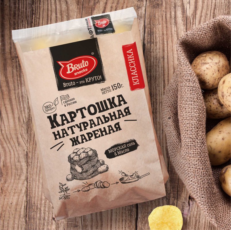 Картофель «Бруто» с солью 130 гр. в Чите