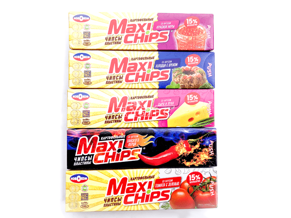 Чипсы "Maxi chips" ассорти 100 гр. в Чите