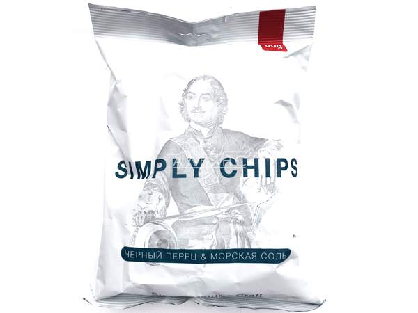Картофельные чипсы "Simple chips" Морская соль и черный перец 80 гр. в Чите